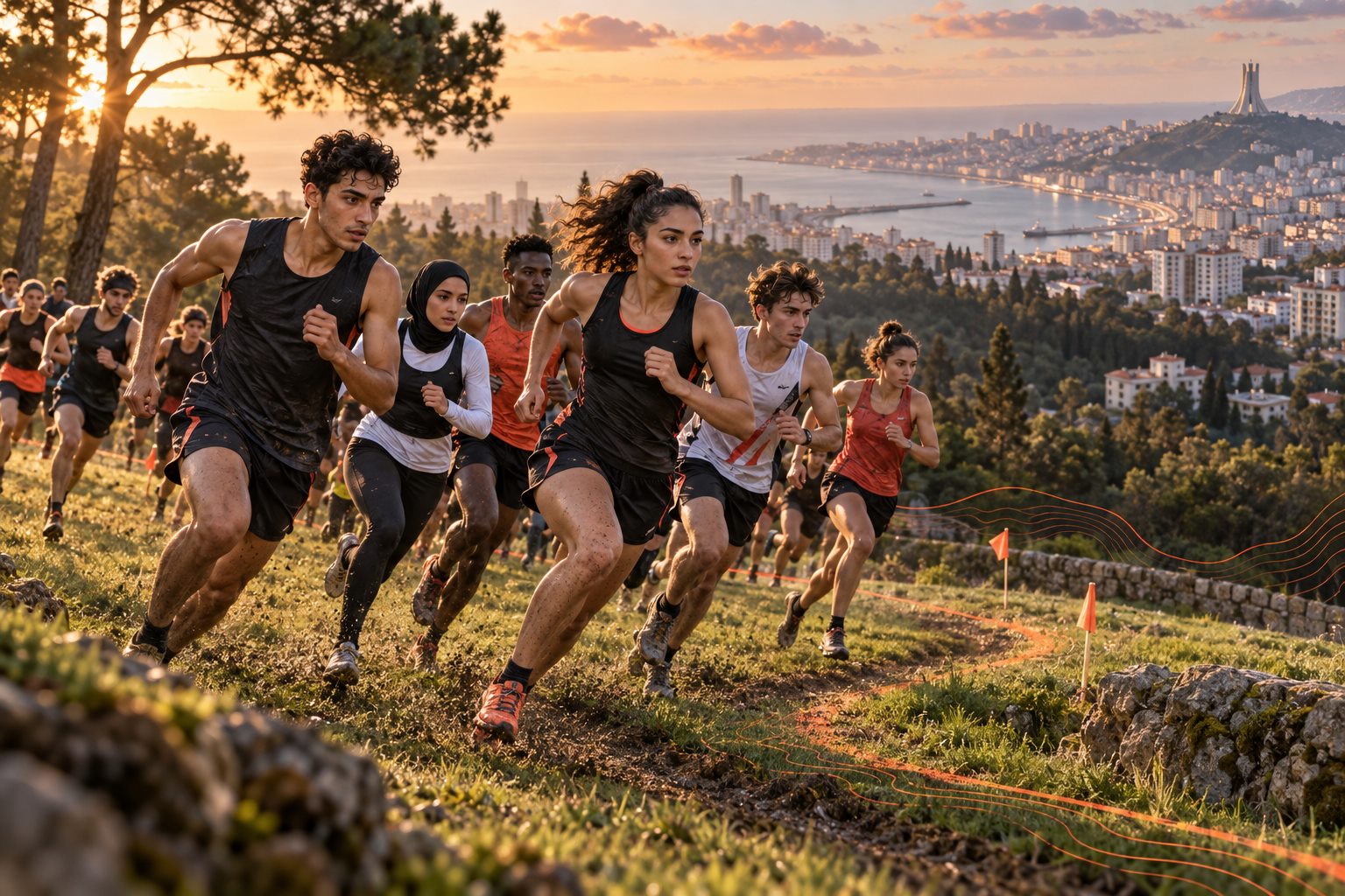National University Cross — Mixed 4 km — race banner