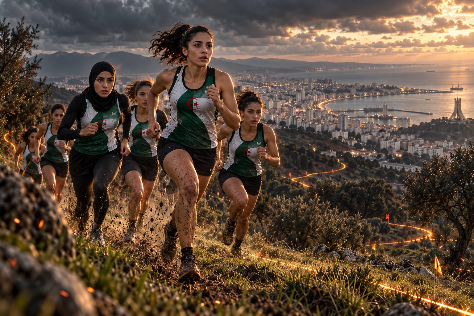 National University Cross — Women 6 km — race banner
